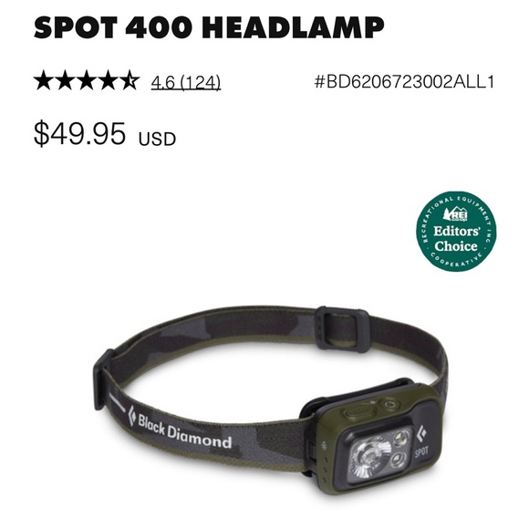 400L Black Diamond Headlamp - Picture 3 of 3